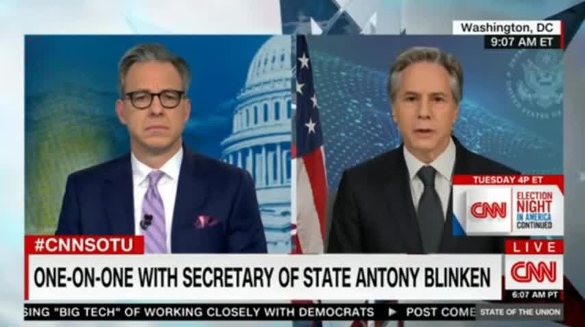 Jake Tapper Confronts Antony Blinken on Protests in China