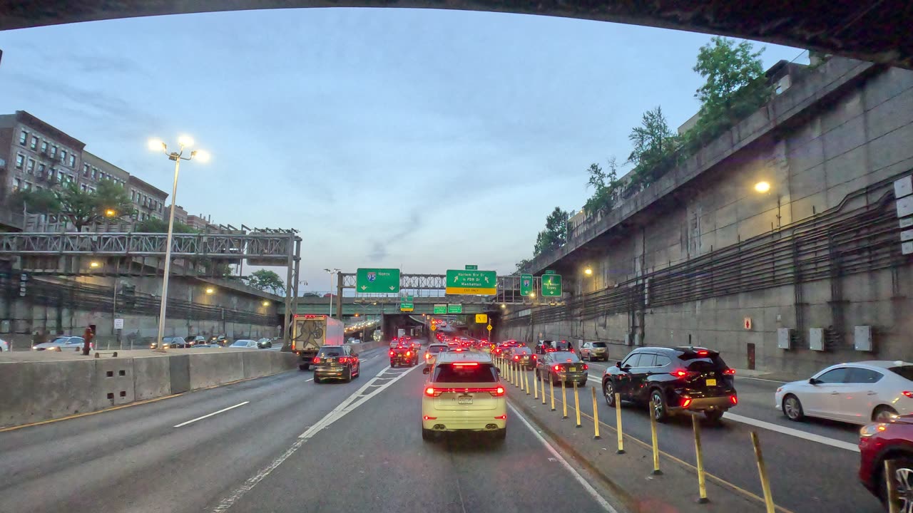 4K New Jersey NJ Driving Over George Washington Bridge GWB to New York City NYC Manhattan ASMR