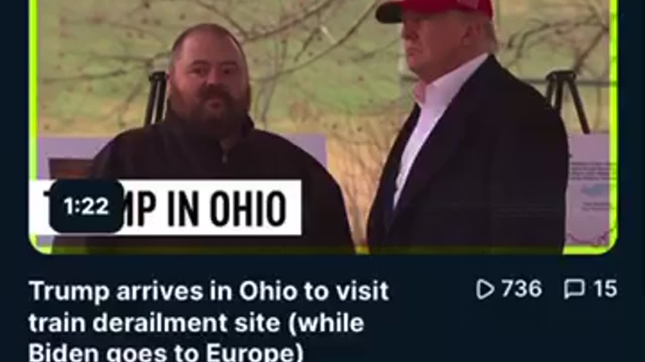President Trump in Ohio : on his hat says : 45 ( 45 th President) 23/02/2023