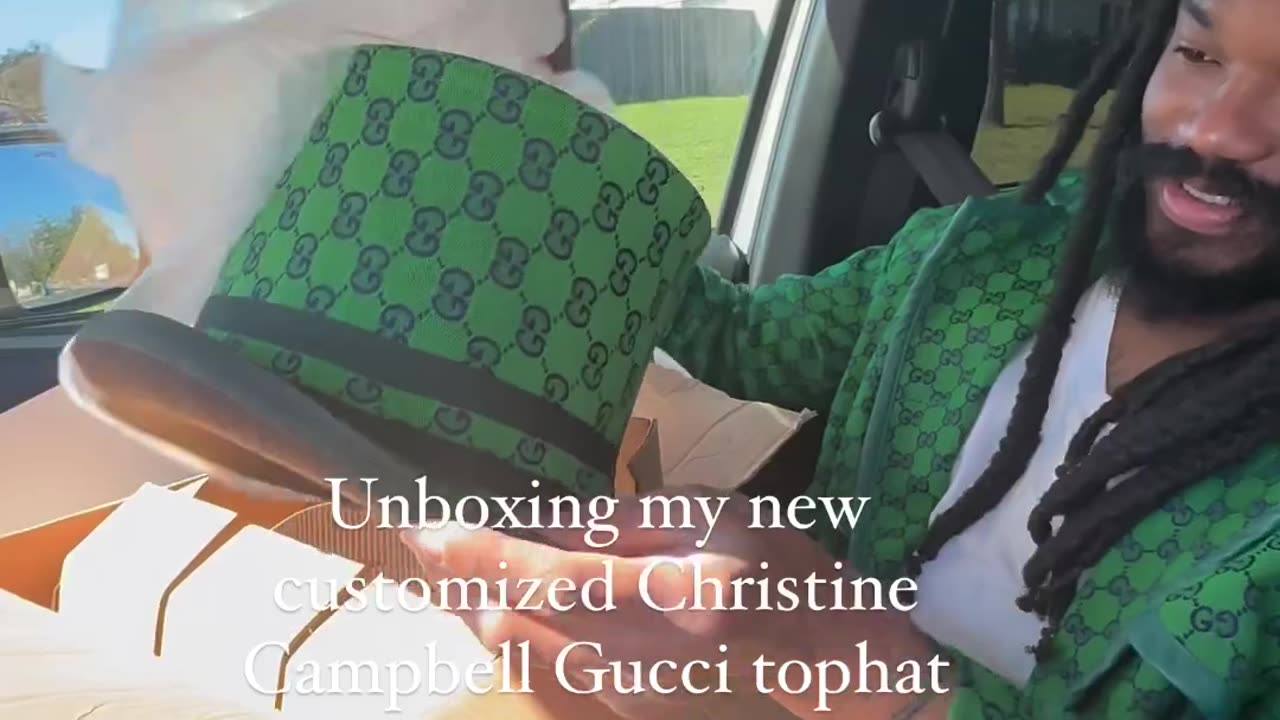 Gucci Green Top Hat 1 of 1 From London Christine Campbell Black Willy Wonka Legend Already Made