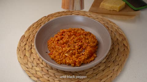 One-Pot Tomato & Garlic Pearl Couscous