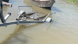 Son Successfully Parks His Boat on Trailer