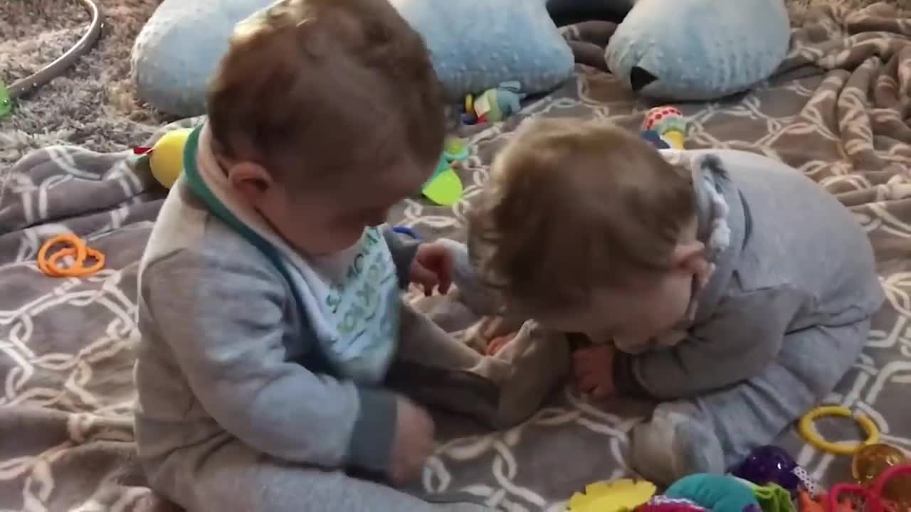 Funniest Cute Twins Playing Happy