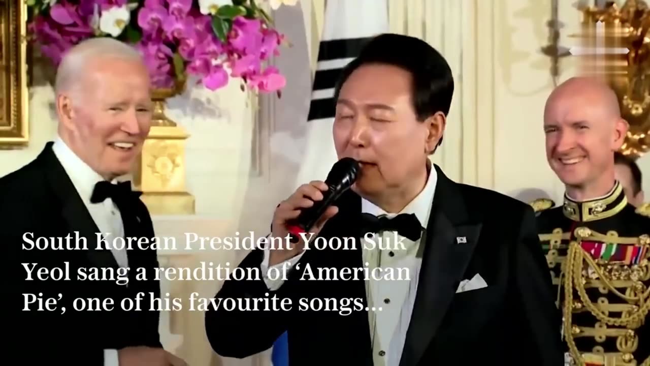 South Korean President Yoon sings 'American Pie' at Biden's US state dinner