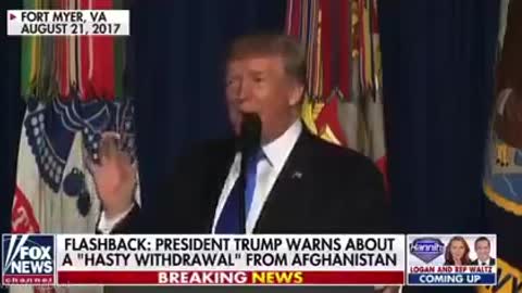 President Trump a rapid exit of Afghanistan would be a disaster.