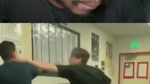 2 KIDS HAVE A REAL CRAZY SCHUFFLE IN CLASS!