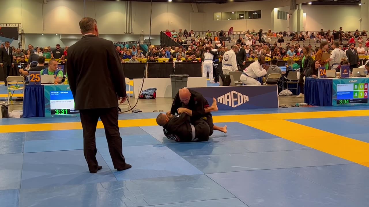 Camera 1 - Patrick Ortman vs Gino Francesco Pena - World Master IBJJF Jiu-Jitsu Championship 9/3/22