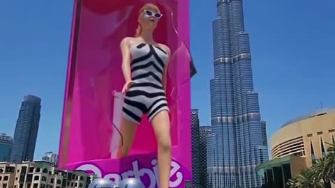 3D advertisement in front of Burj Khalifa 😮