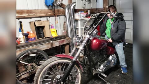 SHOWING SCOTT THE MOTORCYCLES!