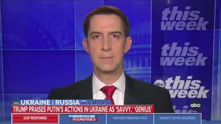 Sen. Tom Cotton slams Putin as "ruthless dictator"