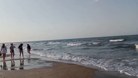 Rimini Italy - Sunset on the beach