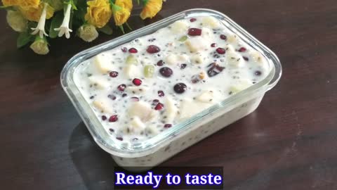 Milk fruit dessert recipe_ Health and tasty fruit dessert