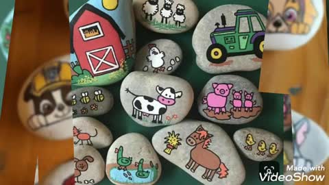 outstanding and adorable stone rock painting ideas