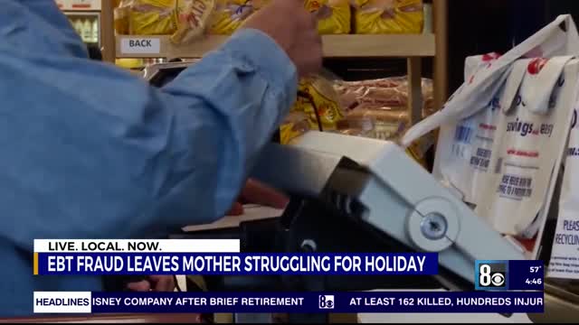 $4,100 stolen from mother’s EBT card ahead of Thanksgiving