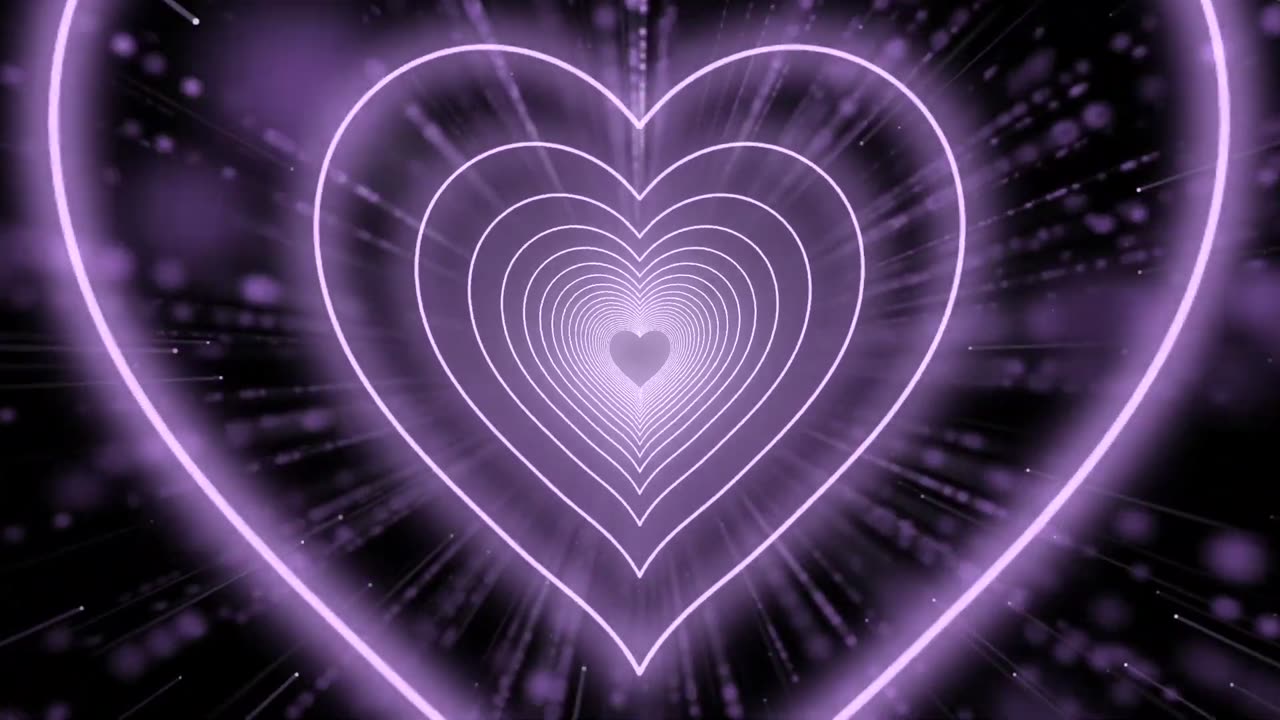 250. Heart Moving Background💜Light Purple Heart Heart