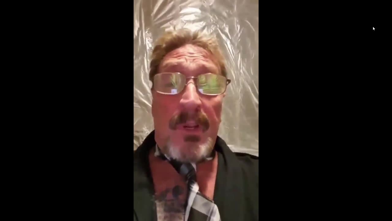 John McAfee (1945-2021) from inside a Faraday Cage