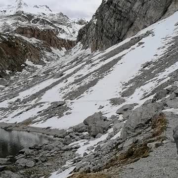a beautiful lake on top of the mountain in Austria