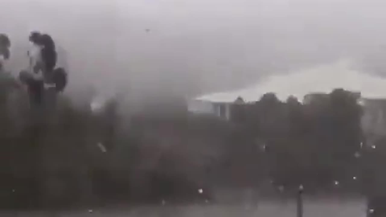 A terrifying hailstorm.