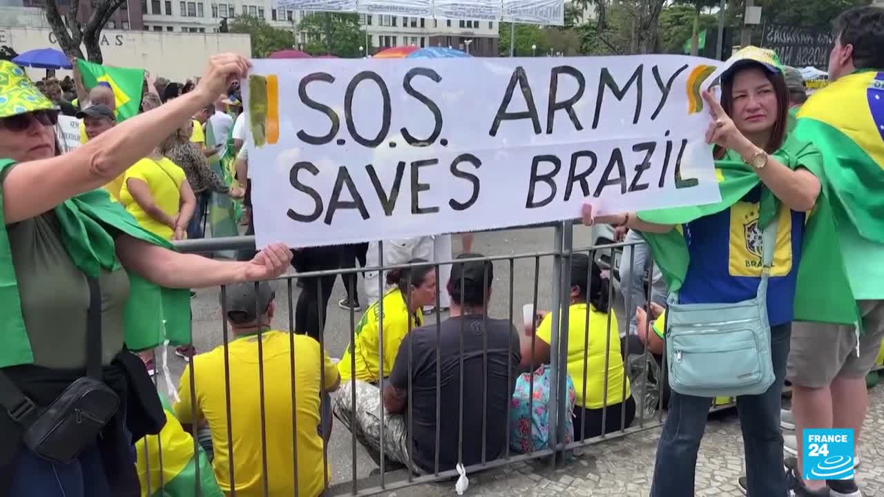 Las protestas bolsonaristas en Brasil continúan, aunque ahora con menor intensidad • FRANCE 24