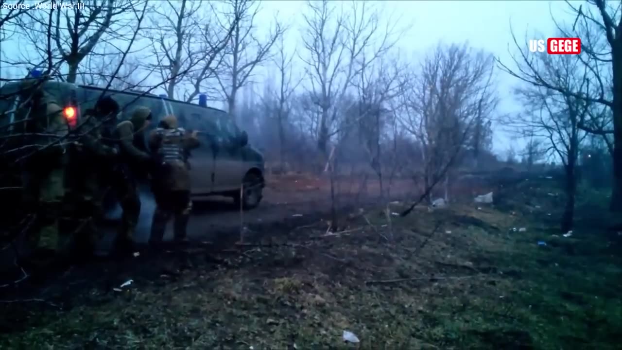 ATTACK FOOTAGE (Feb 19) Ukraine Legion forces destroyed dozens Russian troops around Bakhmut