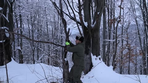 Building a house from pallets in winter. From beginning to end