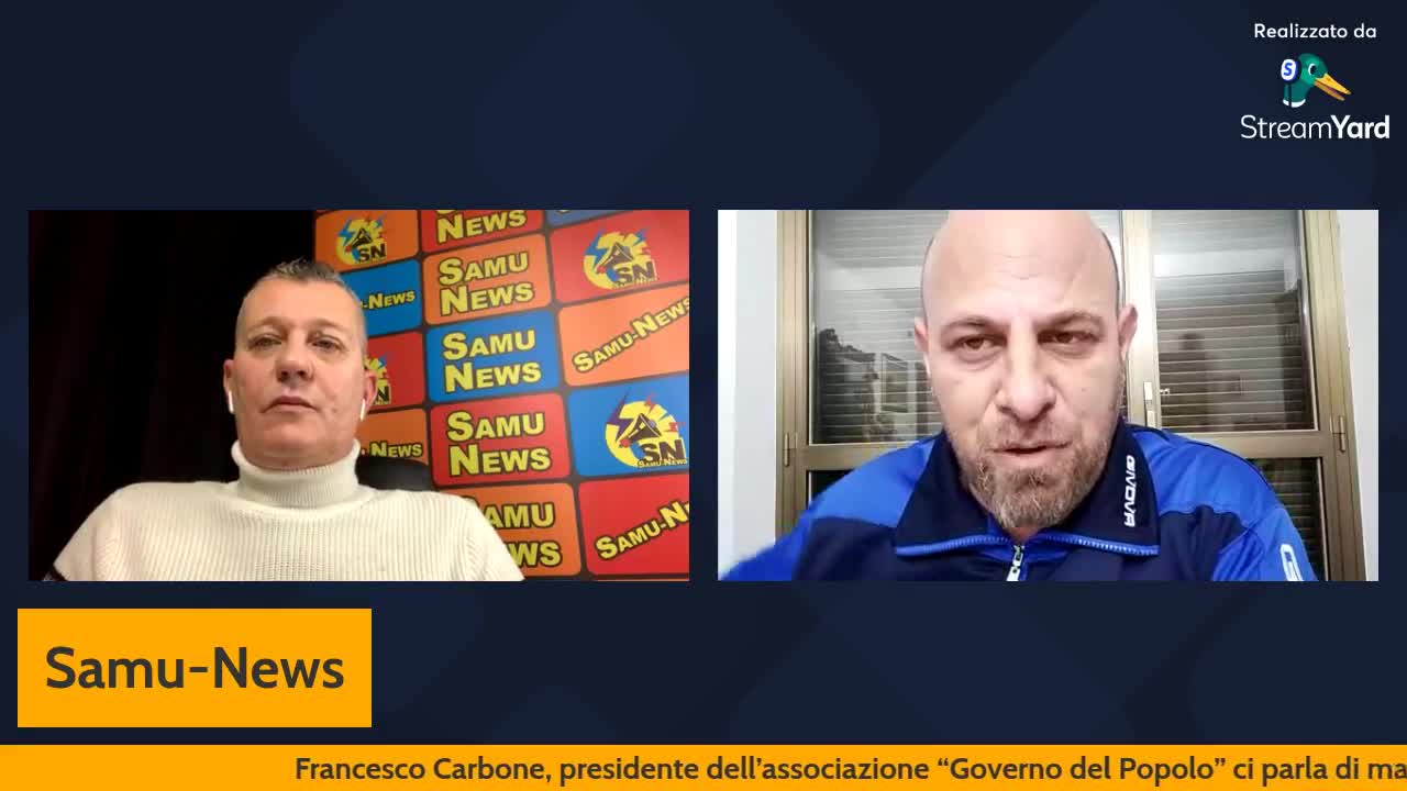 MAFIA O MASSOMAFIA DENTRO E FUORI LE ISTITUZIONI . Samu-News INTERVISTA FRANCESCO CARBONE