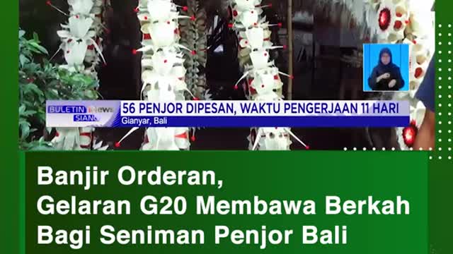 Banjlr Orderan, G20 Title Brings Blessings For The Artist of the Balinese Penjor