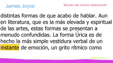 James Joyce - Retrato del artista adolescente 2/3