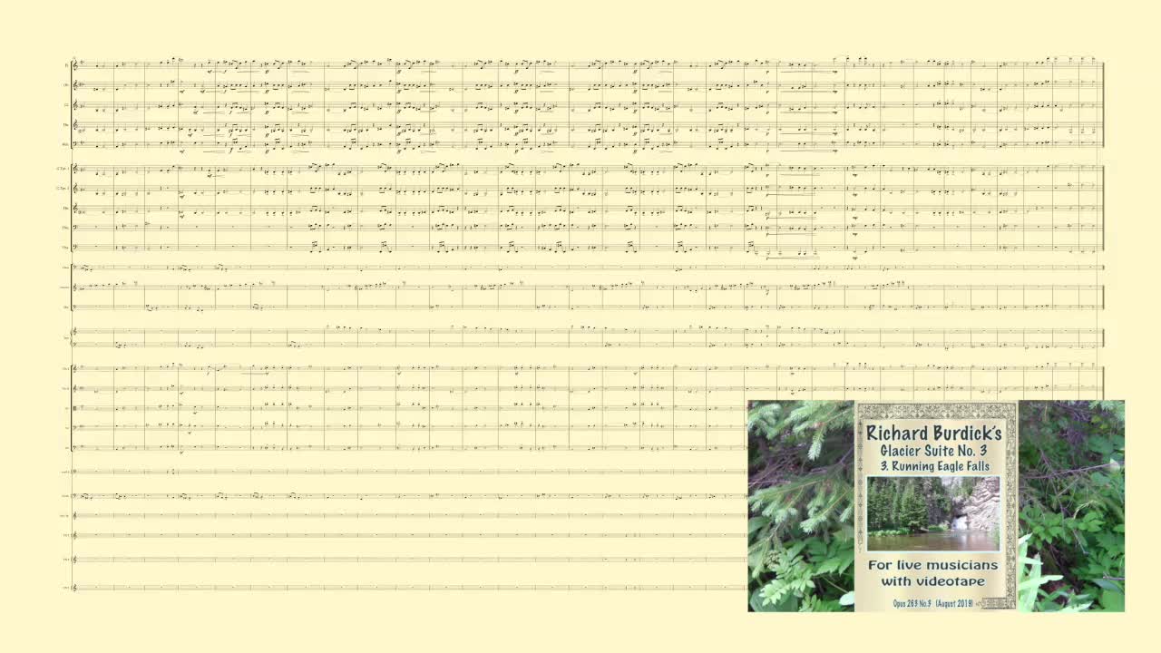 Richard Burdick's Glacier Suite No. 3: III. Running Eagle Falls, Op. 263 No. 3 SHEET MUSIC VERSION