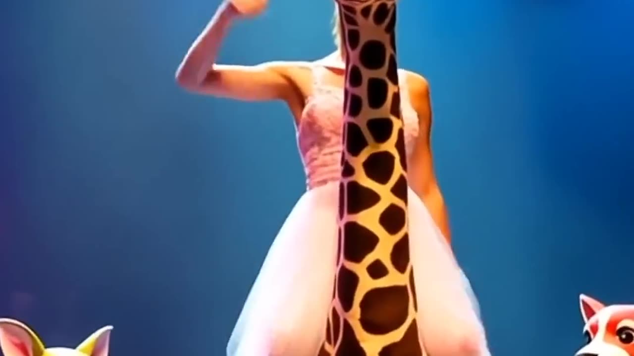 Americans Got Talent [Giraffe Girl with Dogs]