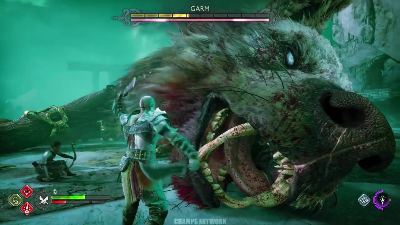 Kratos vs fenrir fight