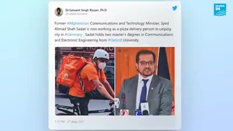 Former Afghan Minister Works as a Pizza Delivery Now In Germany.