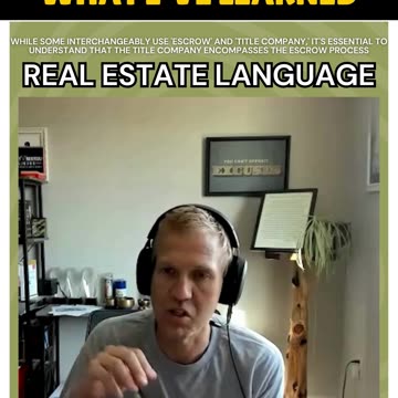 Difference of "Title Company" and "Escrow"