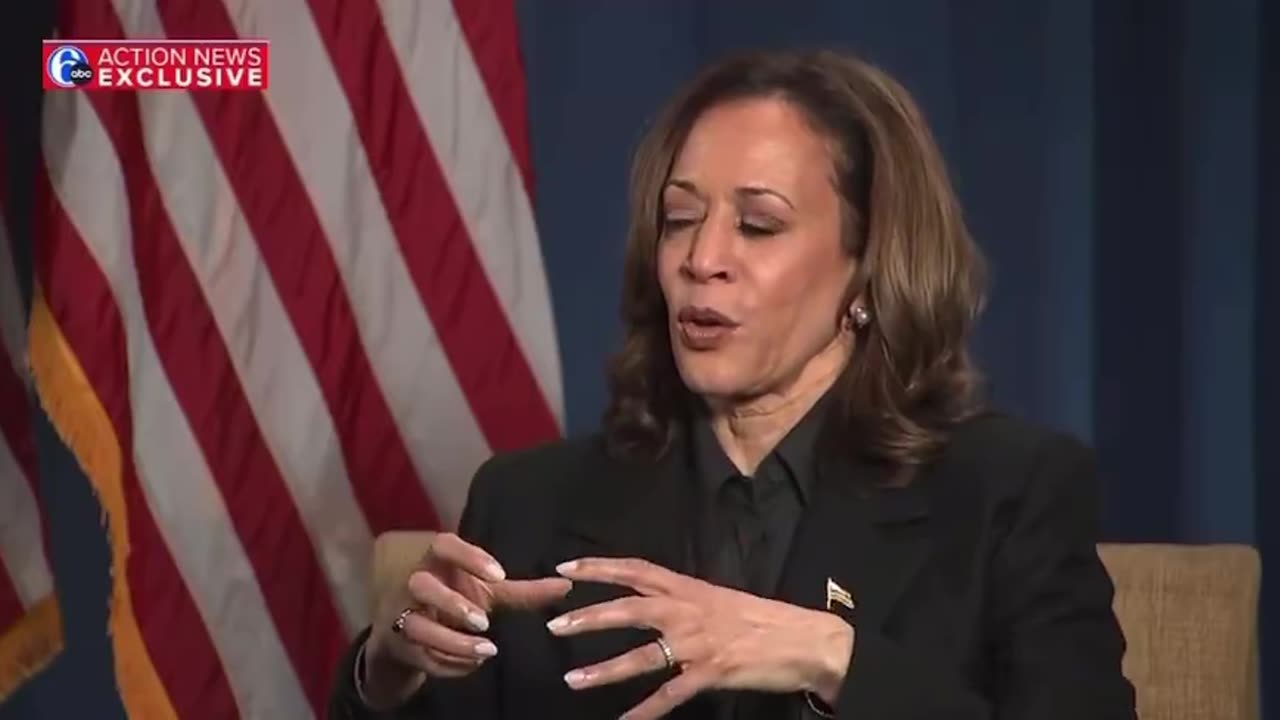 Reporter: How are you different from Joe Biden? Kamala: *Nervously repeats herself