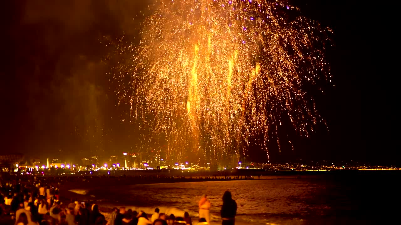 Fireworks in the beach