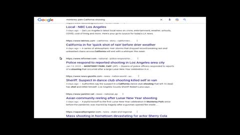 HOW COULD THIS BE? THE MONTEREY PARK MASS SHOOTING WAS REPORTED ONLINE DAYS BEFORE IT HAPPENED?