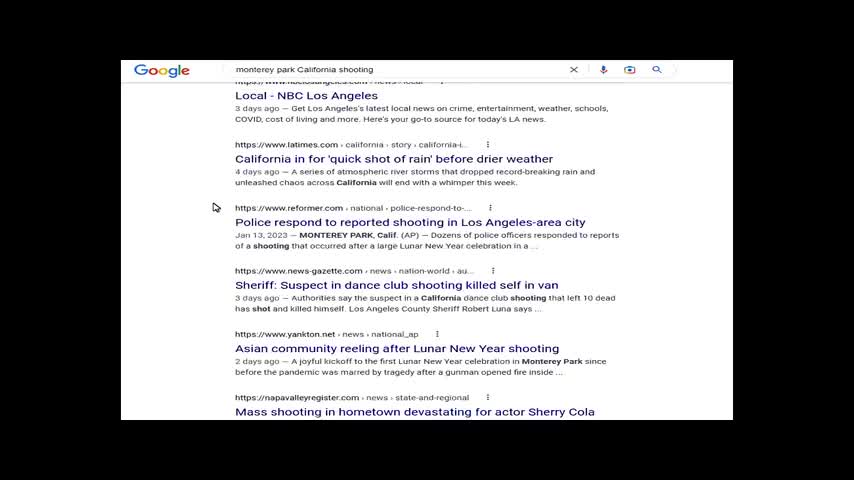 HOW COULD THIS BE? THE MONTEREY PARK MASS SHOOTING WAS REPORTED ONLINE DAYS BEFORE IT HAPPENED?