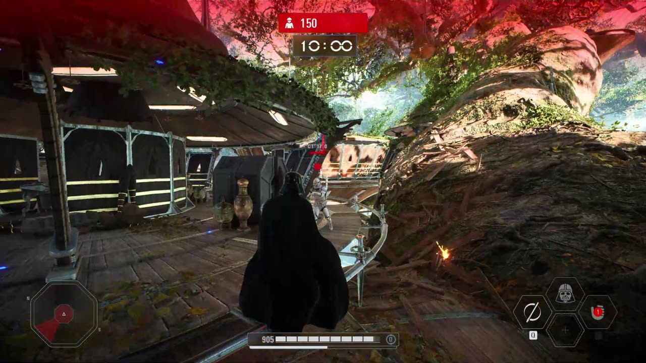 SWBF2: Arcade Onslaught Darth Vader Kashyyyk Gameplay