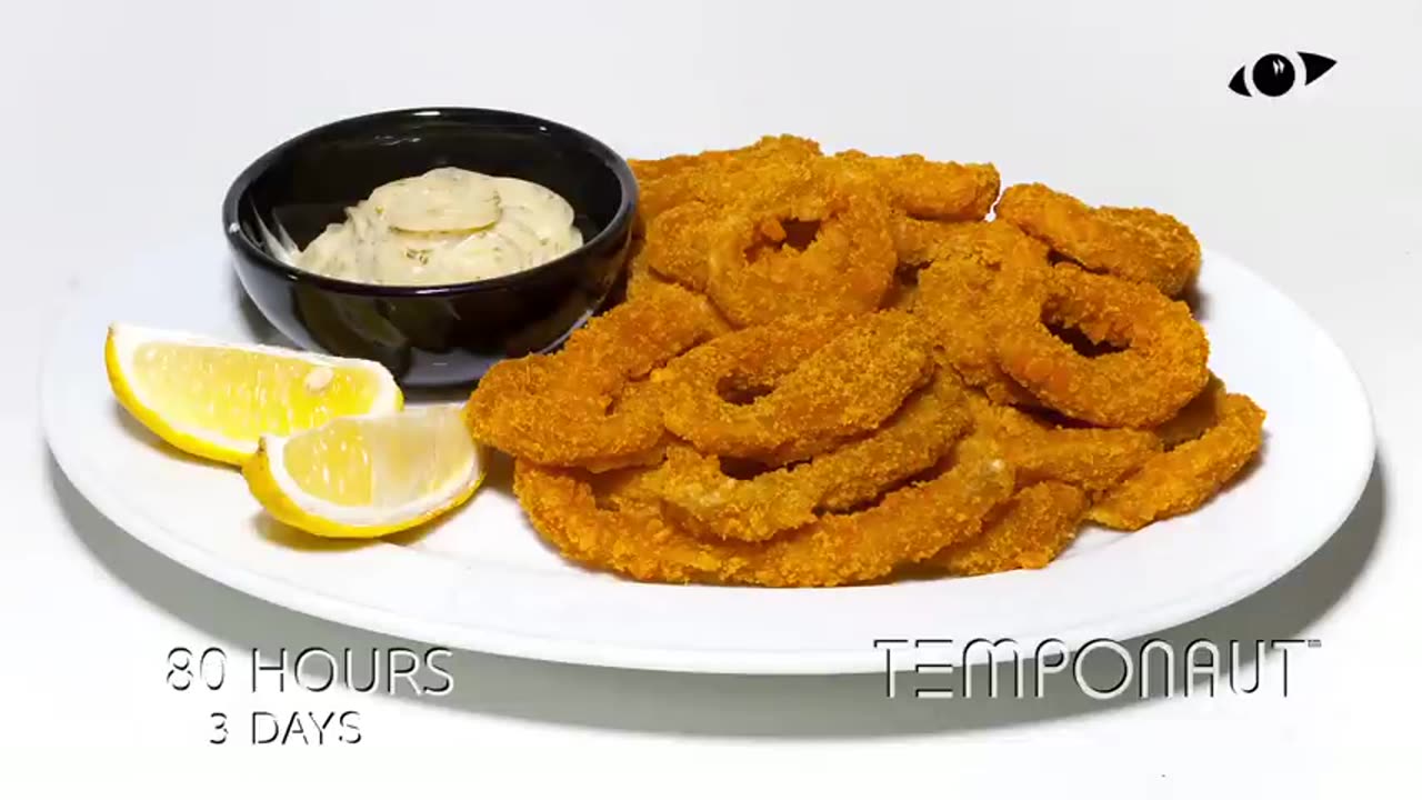 Fried Calamari Rings Time Lapse