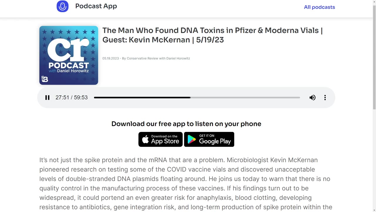 Molecular Biologist Kevin McKernan: SV40 & DNA Contamination in Pfizer & Moderna