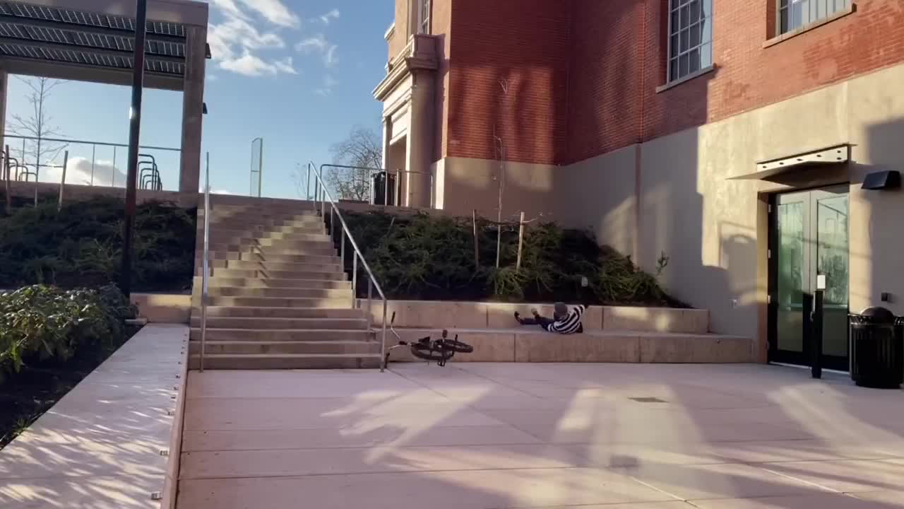 Guy Kept Attempting A 50-50 Grind On His Bike Until He Nailed It