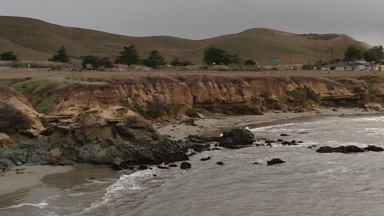 Bad weather rolling in and a shipwreck