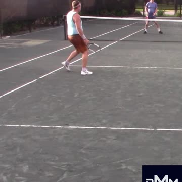 BACKHAND DROP VOLLEY FOR THE WINNER!