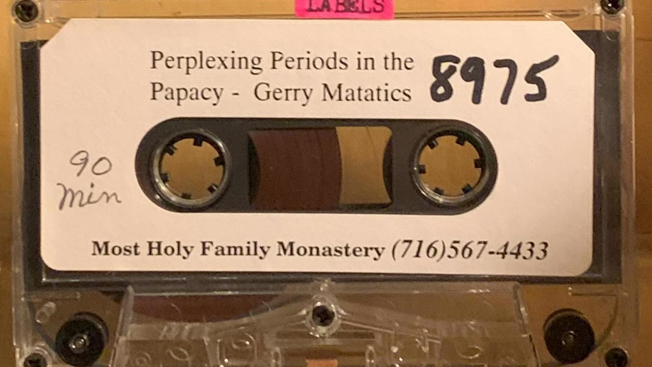 Dr. Gerry Matatics "Perplexing Periods in the Papacy," (audio, pt. 2)