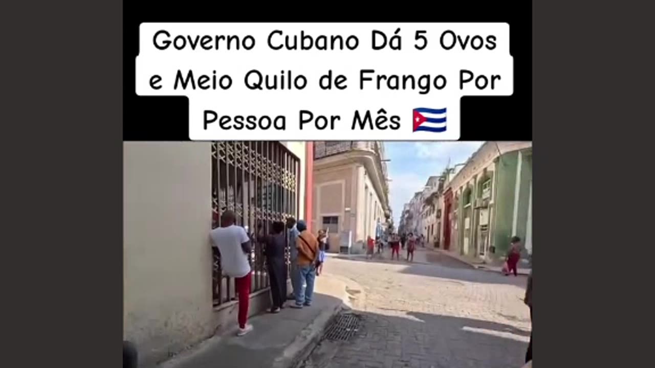 Cuban government gives 5 eggs and half a kilo of chicken to get through the month...