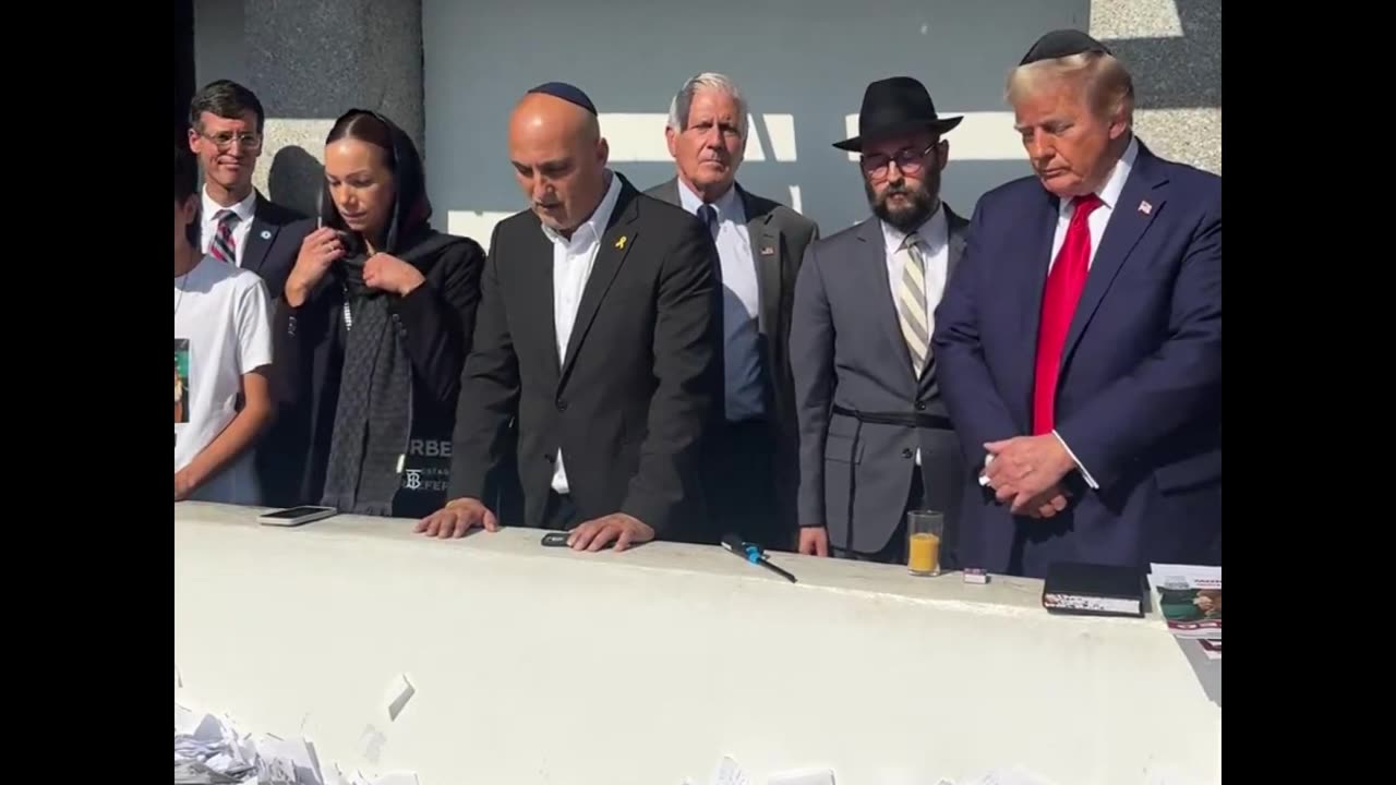 President Trump leaving a blessing in hopes that all the Hostages come home
