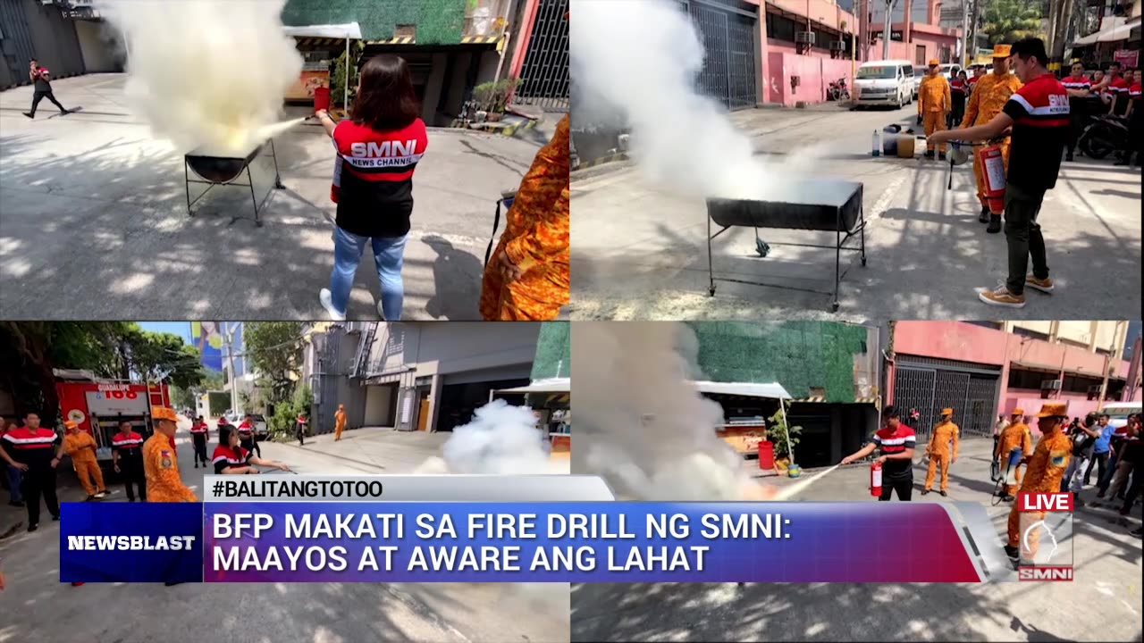 BFP Makati sa fire drill ng SMNI: Maayos at aware ang lahat