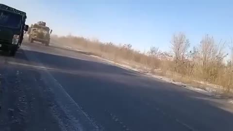 A Dozen MRAPs Race to the Front