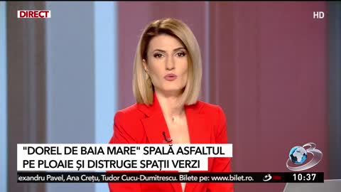 Dorel de Baia Mare spală asfaltul pe ploaie şi distruge spaţii verzi