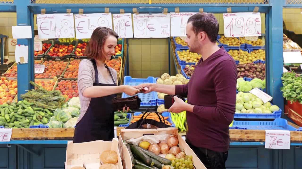 Auf dem Markt, Einkaufen (Deutsch lernen)Lehrbuch A1/2 Kapitel 9 Übung 8